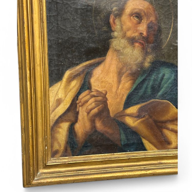 Peinture ancienne Repentir de saint Pierre XIXe siècle