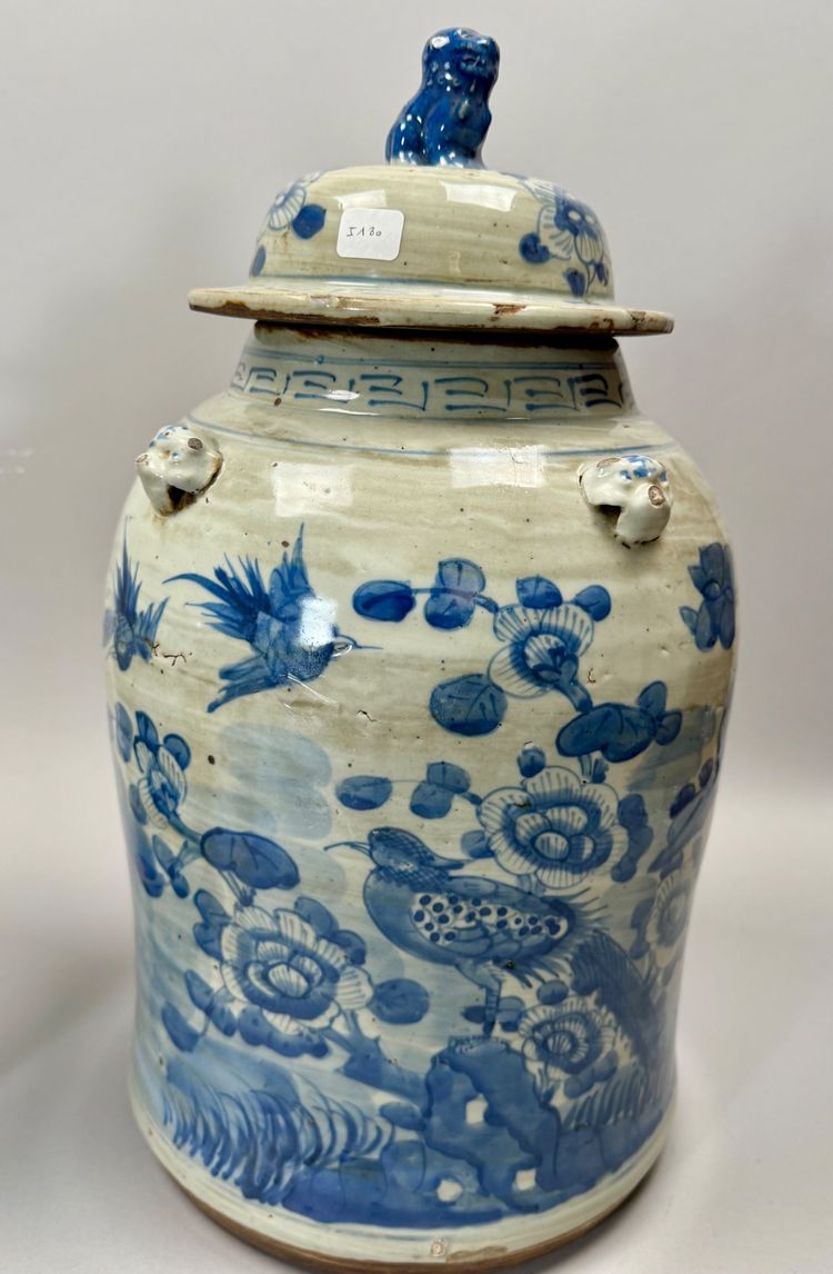 Pair of covered pots, ancient Chinese ceramics