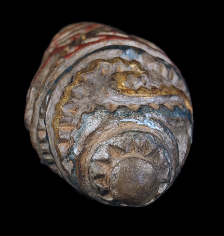 Flûte cérémonielle en terre cuite, instrument traditionnel, art océanien, art tribal, Océanie, 15 cm
