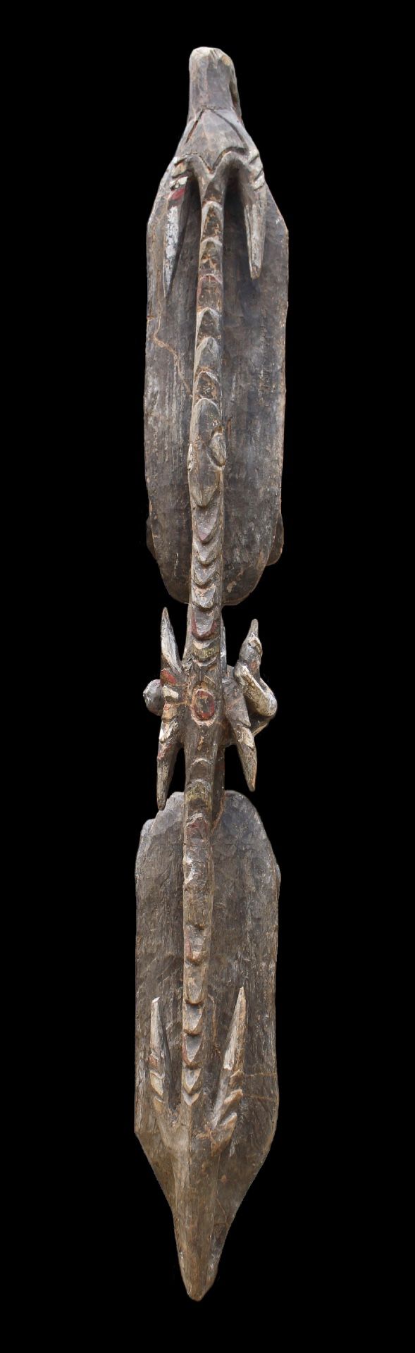 Poteau de case, totem, art océanien, art tribal, Océanie, Papouasie Nouvelle Guinée, 257 cm