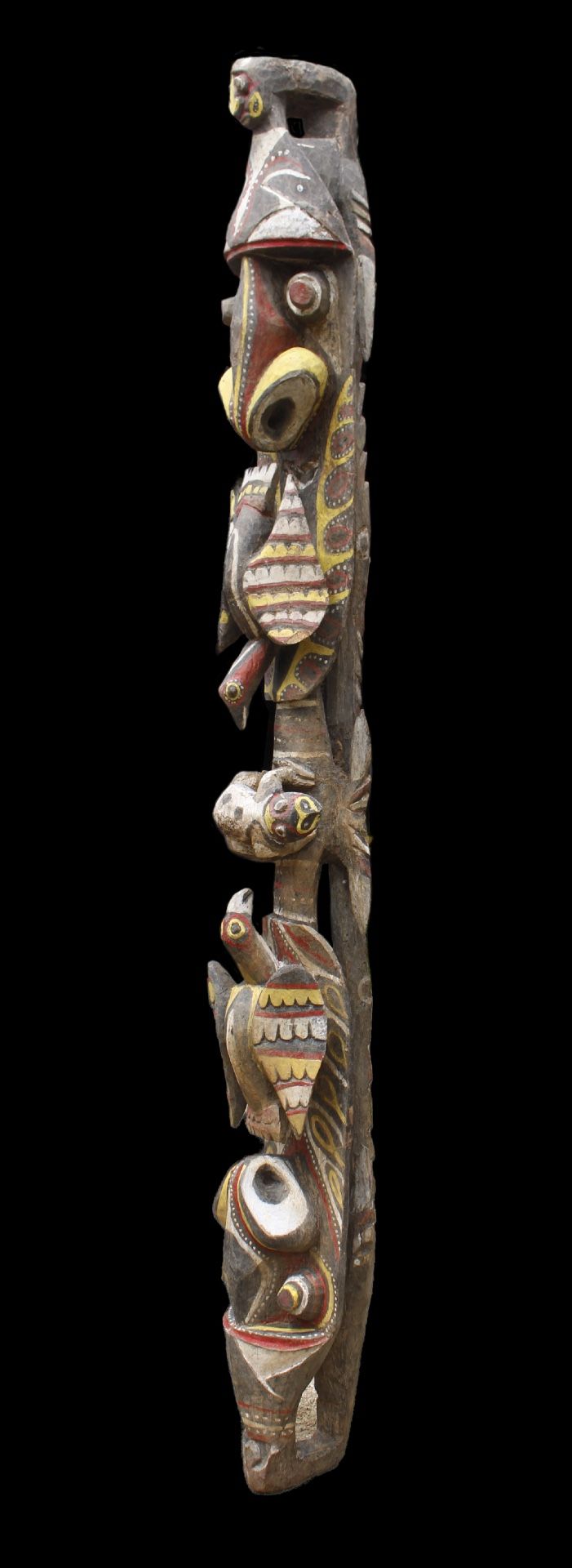 Poteau de case, totem, art océanien, art tribal, Océanie, Papouasie Nouvelle Guinée, 257 cm