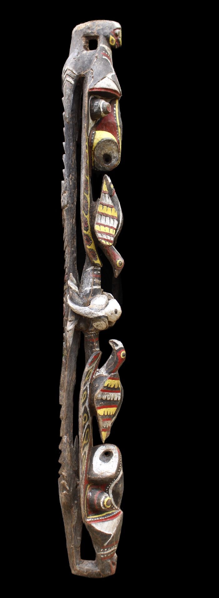 Poteau de case, totem, art océanien, art tribal, Océanie, Papouasie Nouvelle Guinée, 257 cm