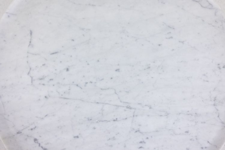 Pair of nesting tables in Carrara marble. Contemporary. LS64411609M