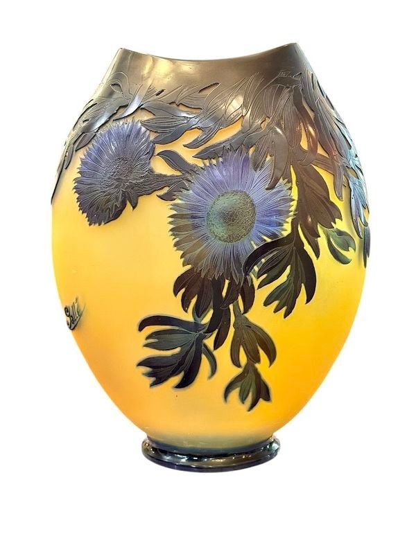 Emile Gallé Important Vase "With Marine Figs"