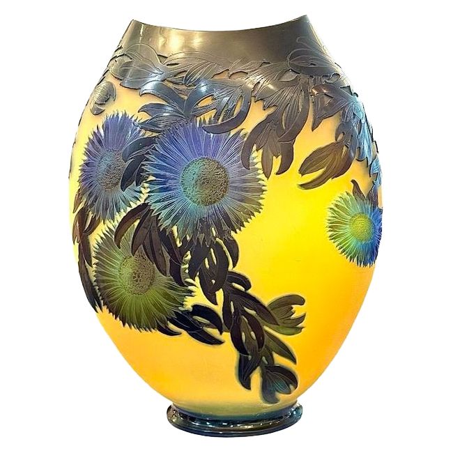 Emile Gallé Important Vase "With Marine Figs"