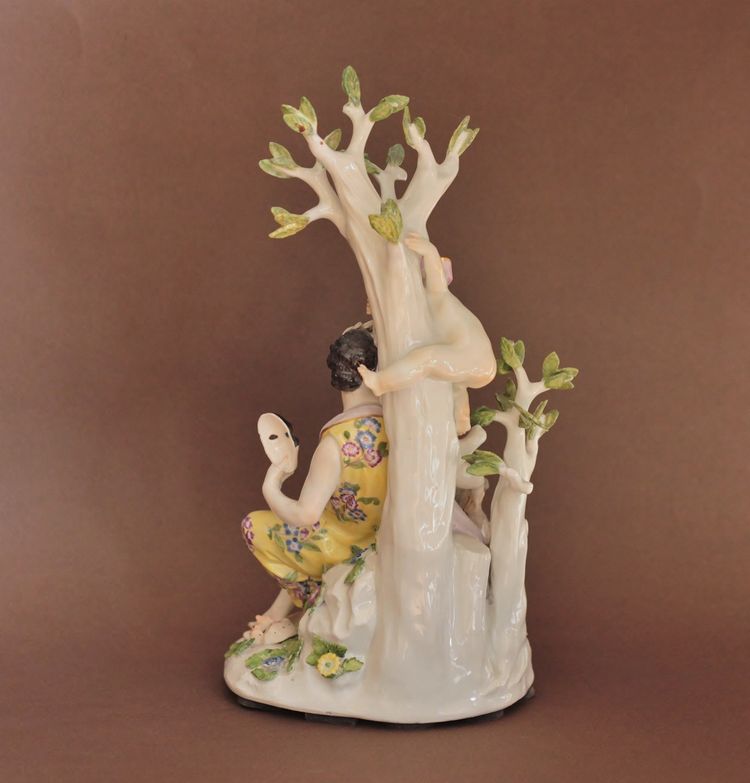 Meissen porcelain group of Thalia, muse of comedy, circa 1745.