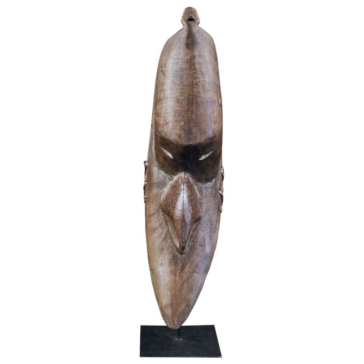Brag mask, Oceanic art, tribal art, Papua New Guinea, Sculpture, primitive arts, 63 cm