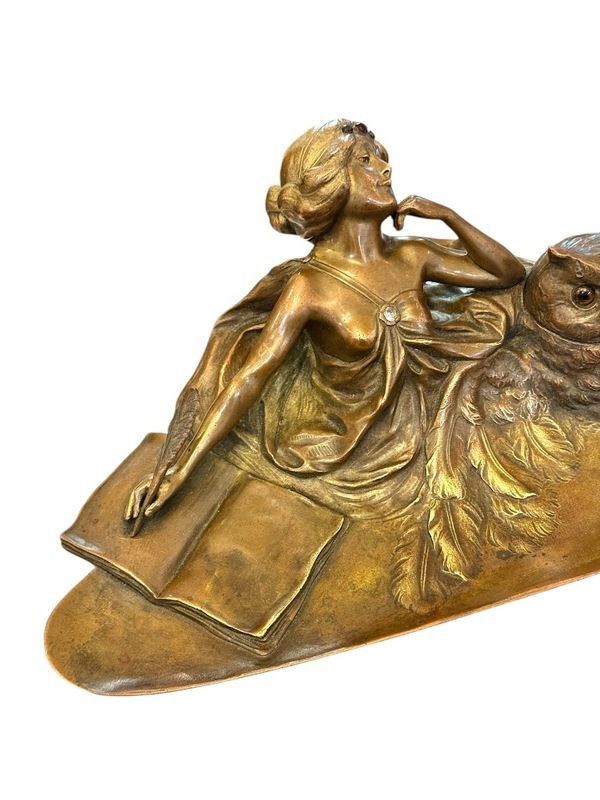Calamaio in bronzo di Vienna "Franz Bergman"