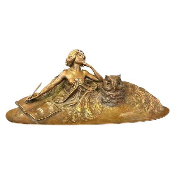 Calamaio in bronzo di Vienna "Franz Bergman"