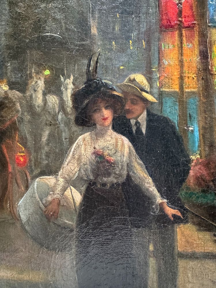 Pier Carlo Parvopassu (XIX-XX secolo) - Parigi di notte, galanteria, circa 1895