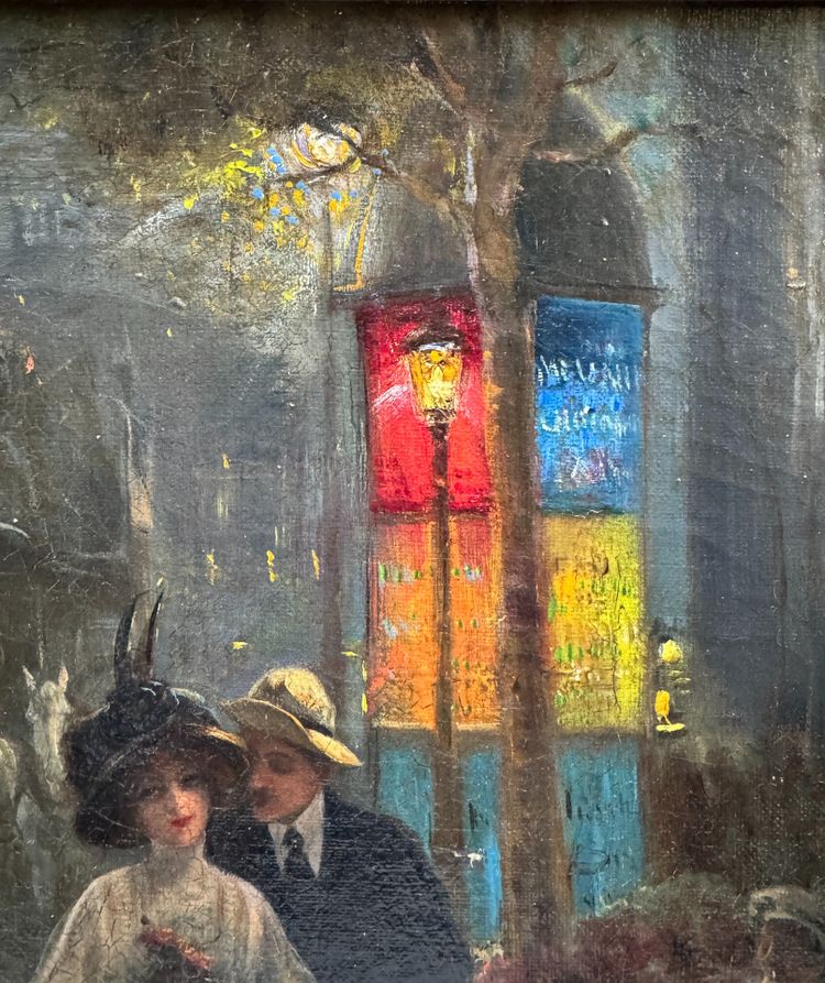 Pier Carlo Parvopassu (XIX-XX secolo) - Parigi di notte, galanteria, circa 1895