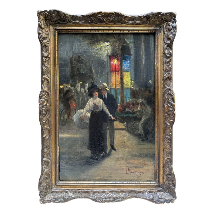Pier Carlo Parvopassu (XIX-XX secolo) - Parigi di notte, galanteria, circa 1895