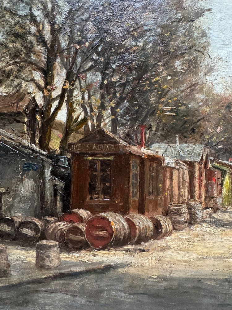 Jean Alexandre Jules Pornin (XIX-XX) - Paris, Quai de Bercy, the Wine Hall, 1887