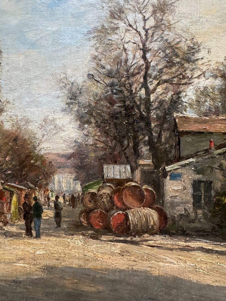 Jean Alexandre Jules Pornin (XIX-XX) - Paris, Quai de Bercy, the Wine Hall, 1887
