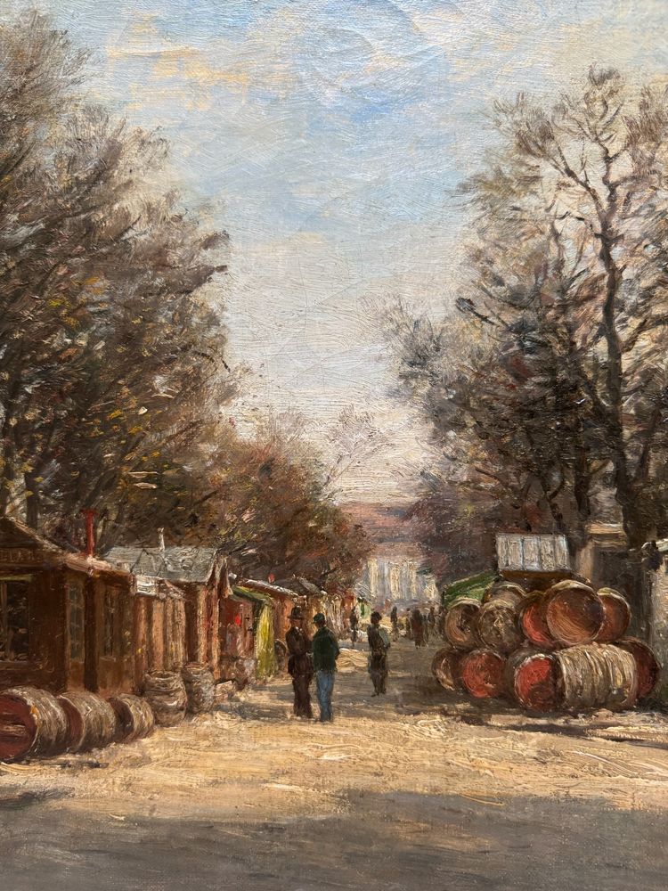 Jean Alexandre Jules Pornin (XIX-XX) - Paris, Quai de Bercy, the Wine Hall, 1887