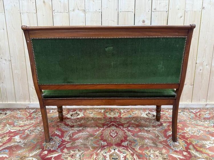 Small sofa - bench from the Restoration period in walnut