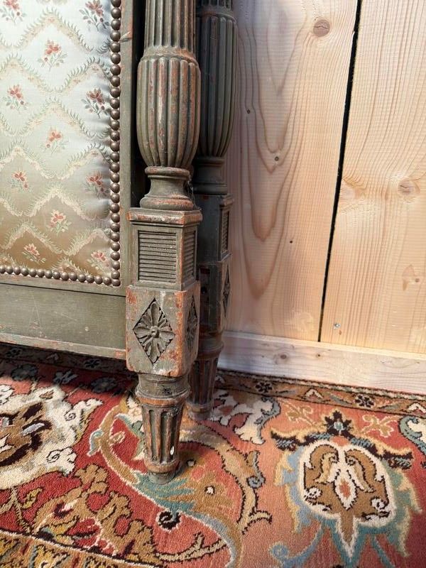 Lit capitonné de style Louis XVI 190/130 cm