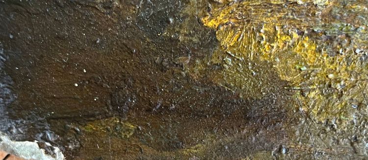 HSP Gemälde "Romantisches Portrait" junger Mann zweiseitig 19. Jahrhundert