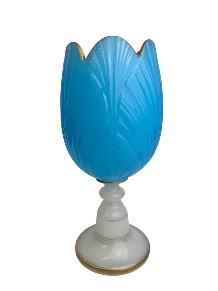 Baccarat - Pair of Fantasy Opaline “Tulip” Vases