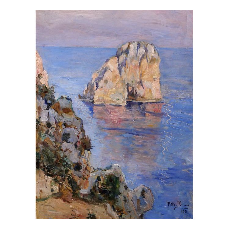 Fritz GLARNER 1899-1972 Italien, Capri, Küstenlandschaft, Gemälde, 1921 Neapel