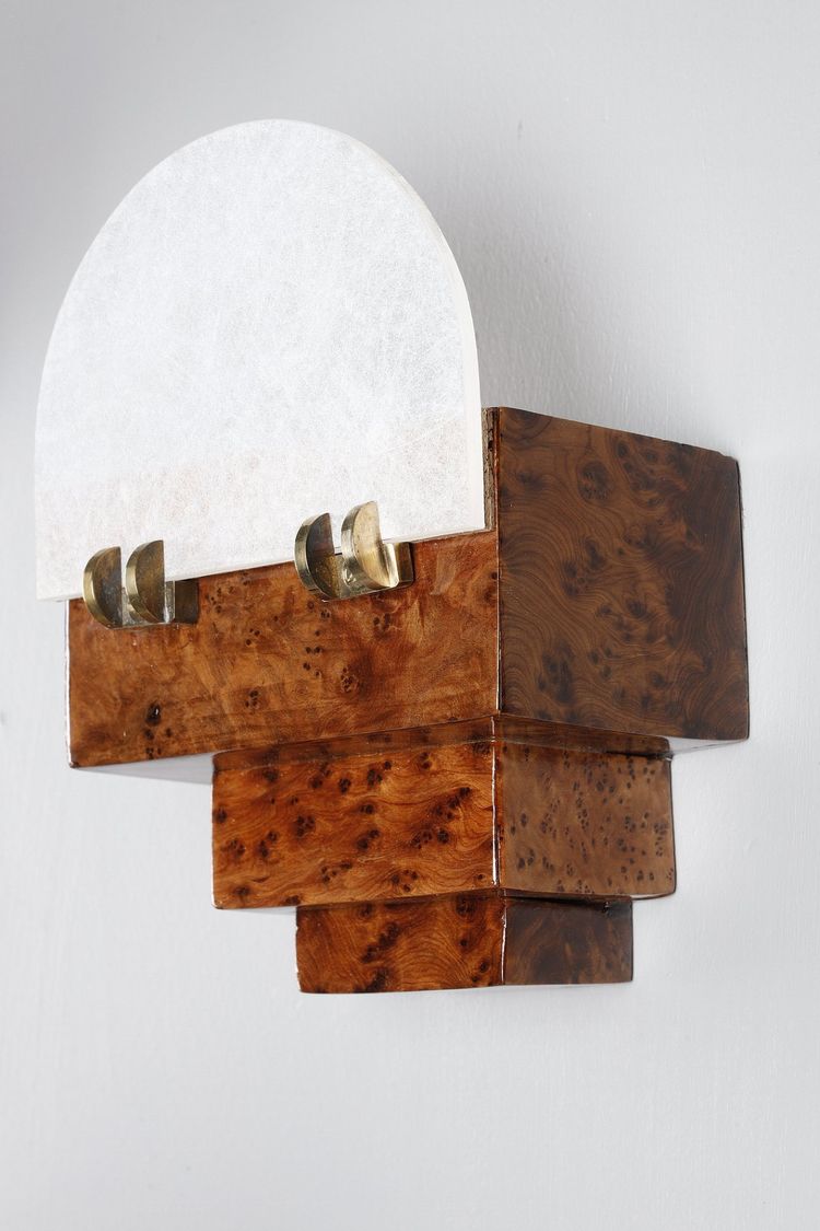 FOUR SMALL ART DECO WALL SCONCES