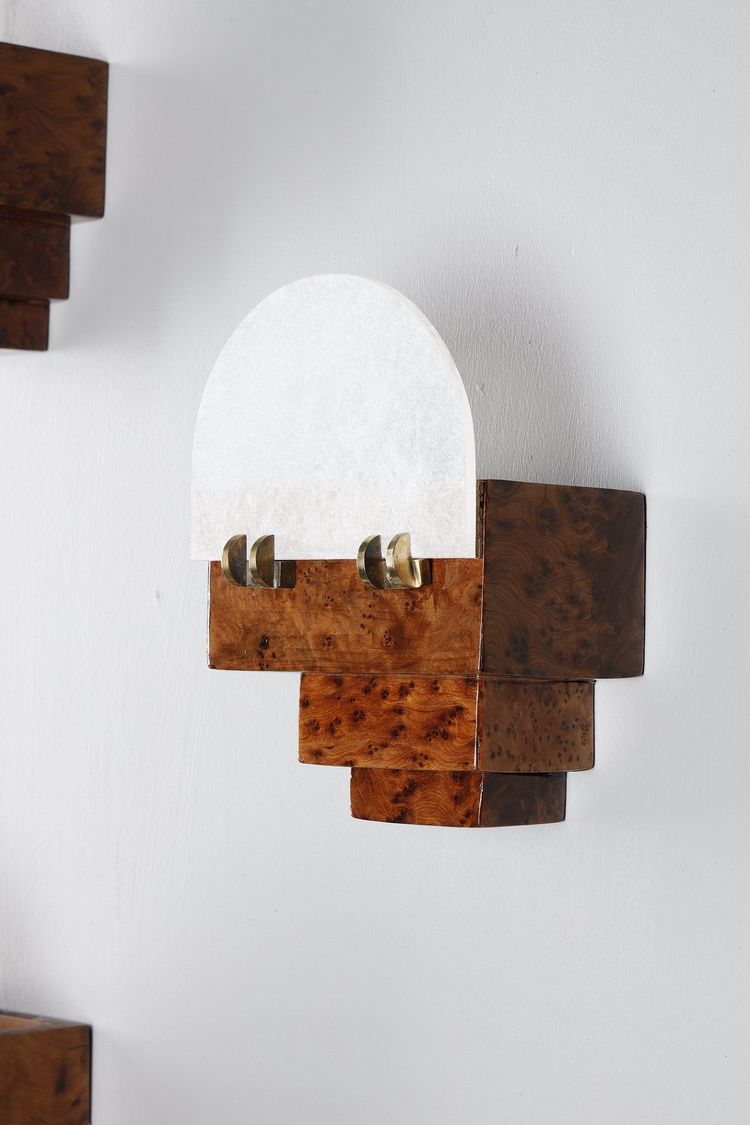 FOUR SMALL ART DECO WALL SCONCES