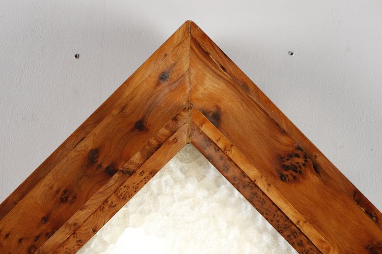 THREE ELM BURR VENEER CEILING OR WALL LIGHTS, ART DECO PERIOD
