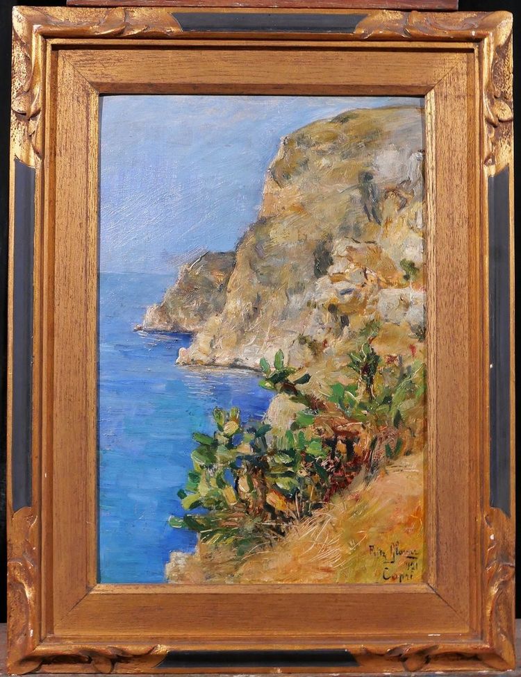 Fritz GLARNER 1899-1972 Italien, Capri, Küstenlandschaft, Gemälde, 1921 Neapel