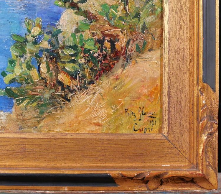 Fritz GLARNER 1899-1972 Italien, Capri, Küstenlandschaft, Gemälde, 1921 Neapel