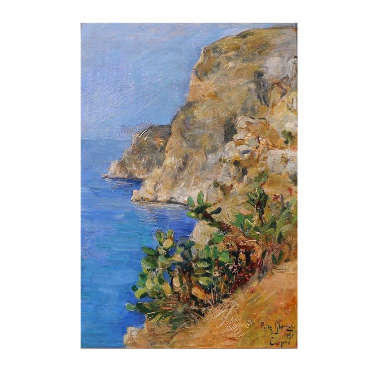 Fritz GLARNER 1899-1972 Italien, Capri, Küstenlandschaft, Gemälde, 1921 Neapel