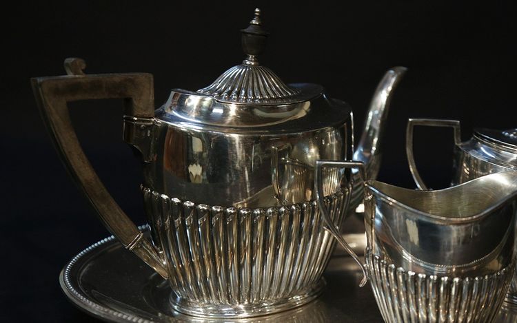 Silver-plated tea service English 