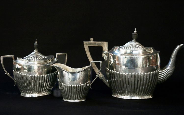 Silver-plated tea service English 