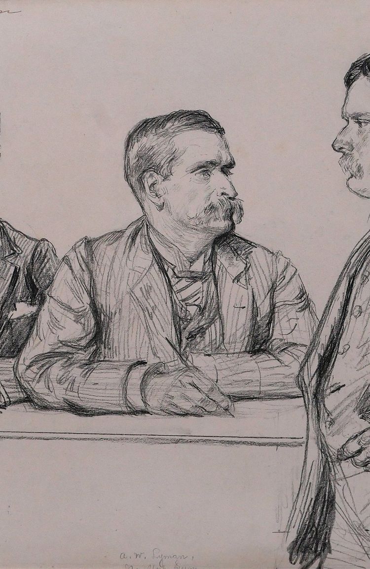 Paul RENOUARD 1845-1924 Portraits of men at the United States Congress in Washington, drawing, circa 1890
