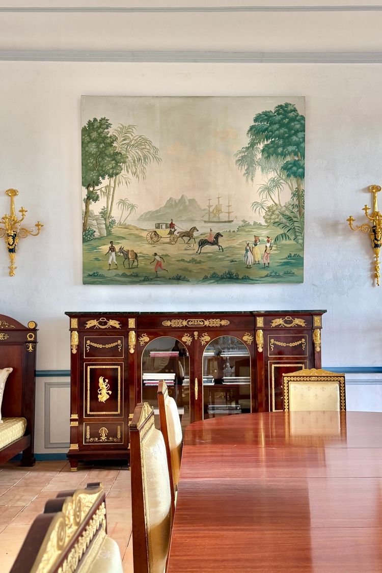 PANORAMIC WALLPAPER PANEL, EXOTIC SCENE IN THE ZUBER STYLE