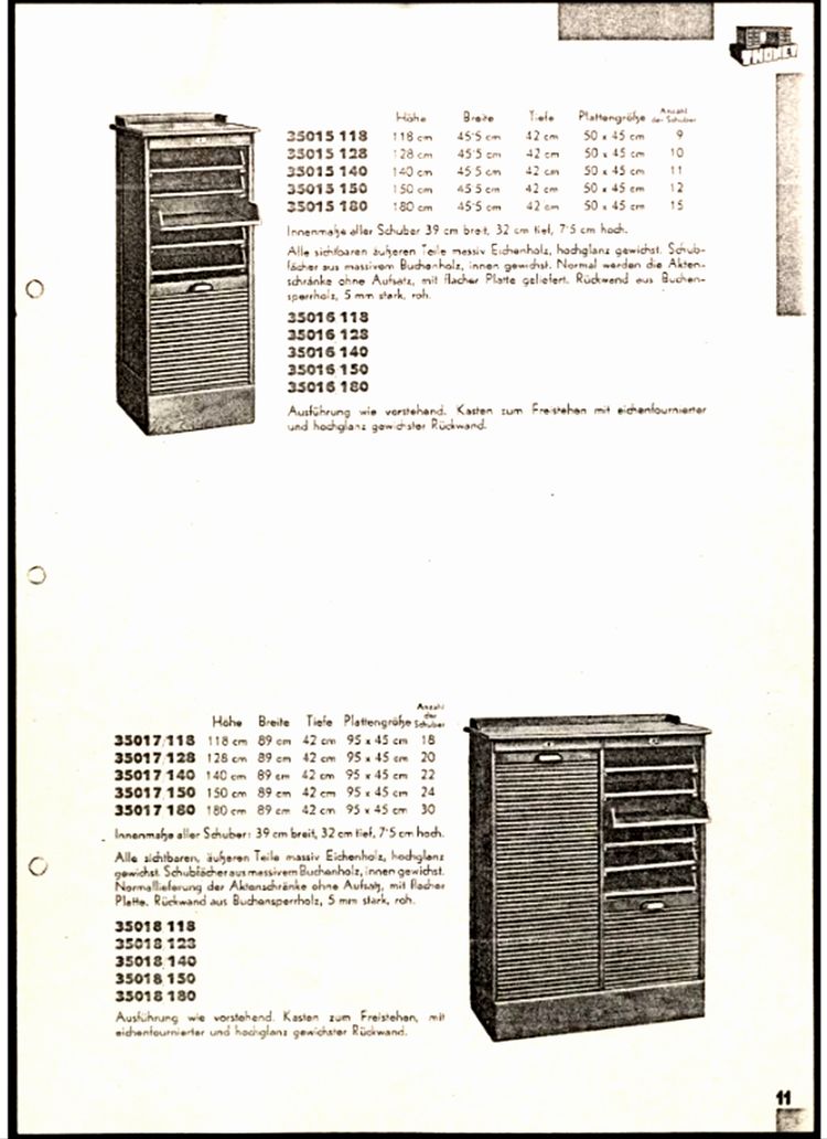 Curtain filing cabinet, by Thonet 1932