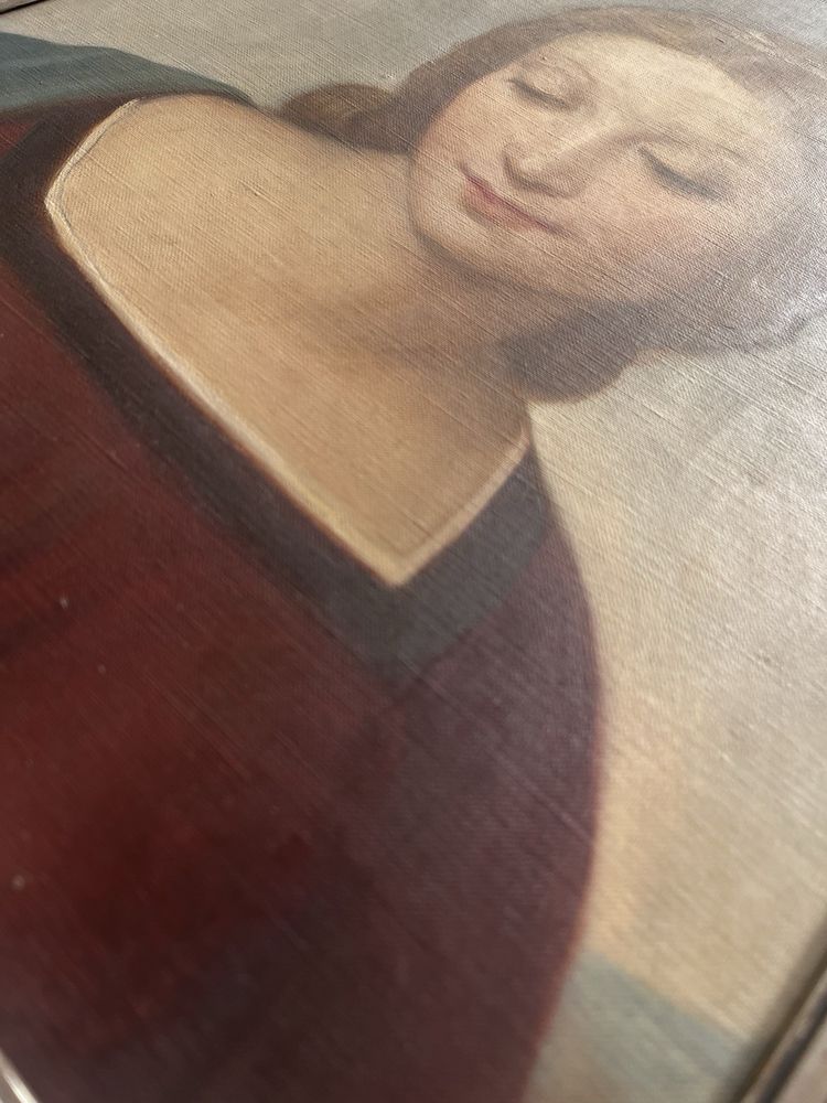 HST-Gemälde Madonna mit Kind im italienischen Stil nach Raffaello Sanzio + Rahmen