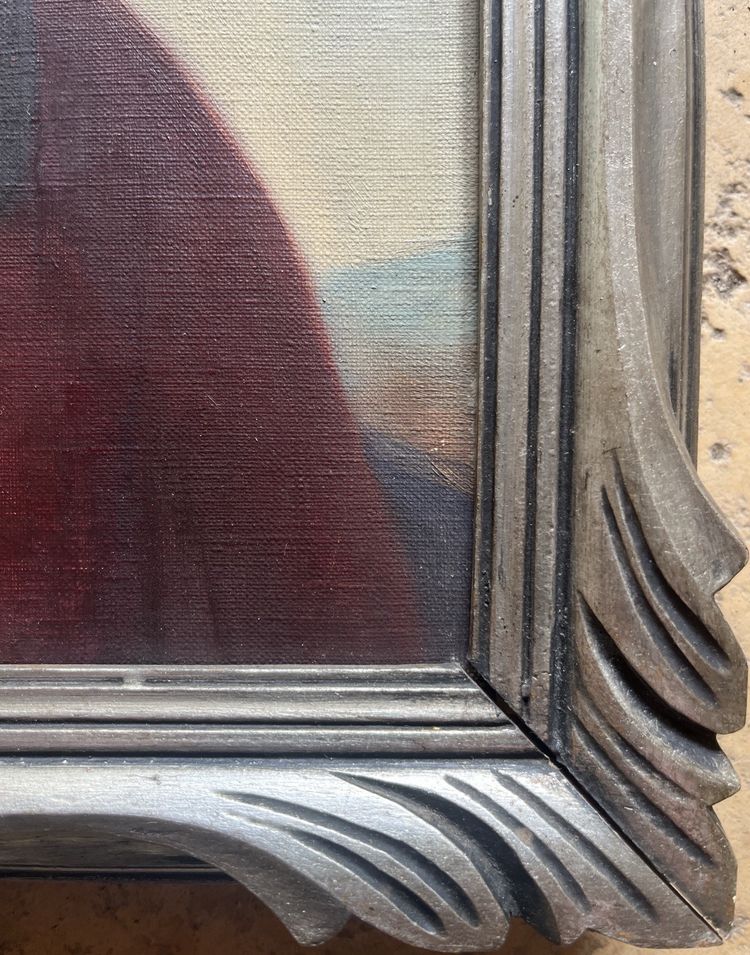 HST-Gemälde Madonna mit Kind im italienischen Stil nach Raffaello Sanzio + Rahmen