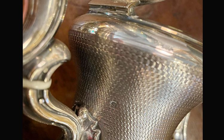 Sterling silver teapot, XIXth century