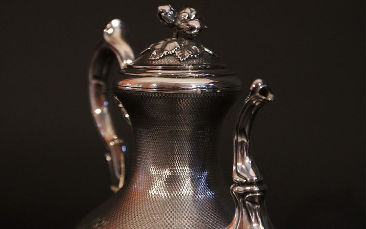 Sterling silver teapot, XIXth century