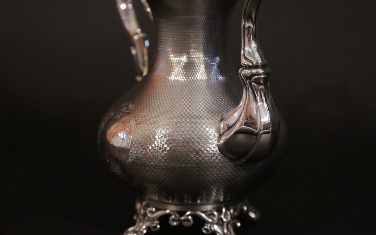 Sterling silver teapot, XIXth century