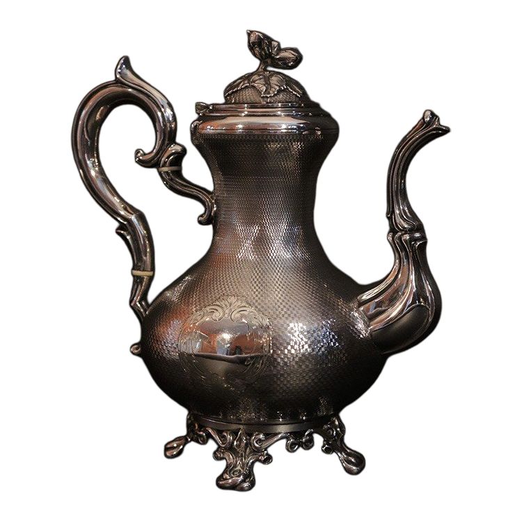 Sterling silver teapot, XIXth century