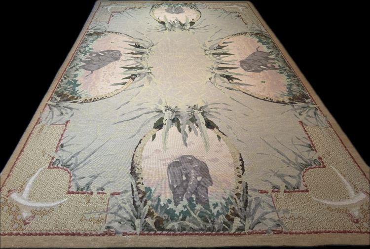Tapis au point noué d'après Aubusson