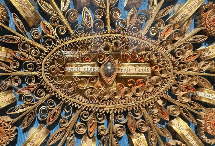 Reliquary paperolles of the Holy Virgin and the True Cross – early 19th century