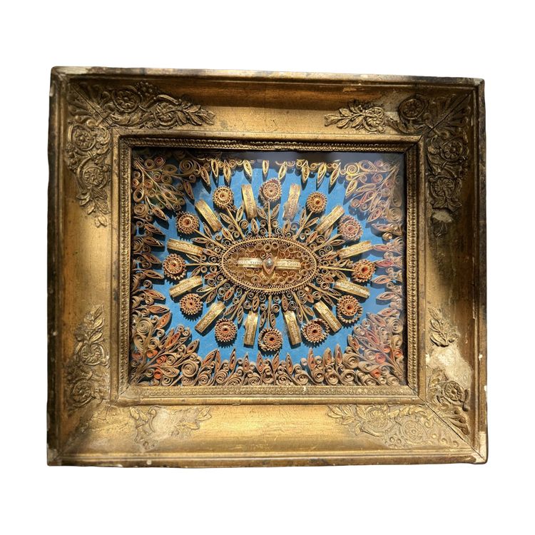 Reliquary paperolles of the Holy Virgin and the True Cross – early 19th century