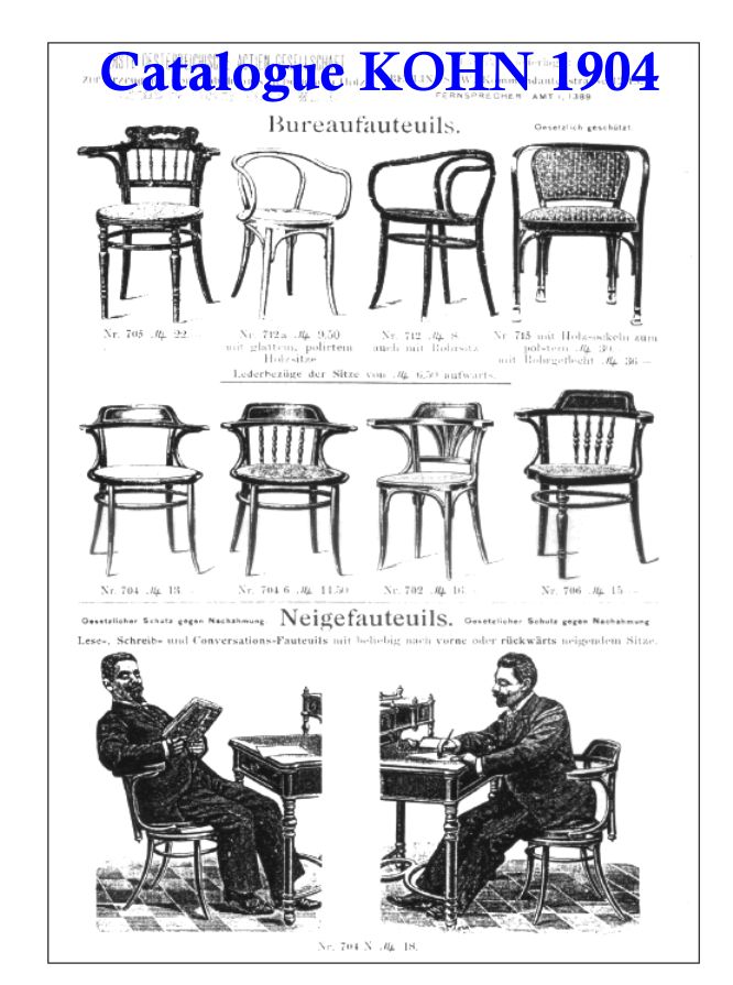 KOHN office armchair N°704/n circa 1905 no Thonet