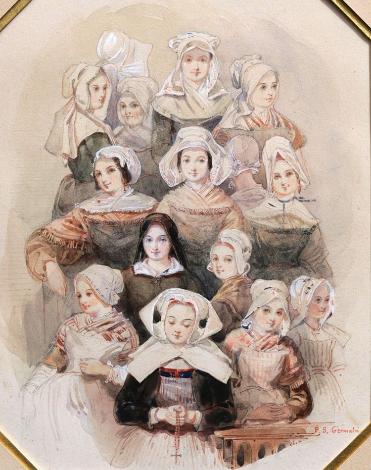 Jean-Baptiste Prosper Marie SAINT-GERMAIN, Copricapi della Bretagna