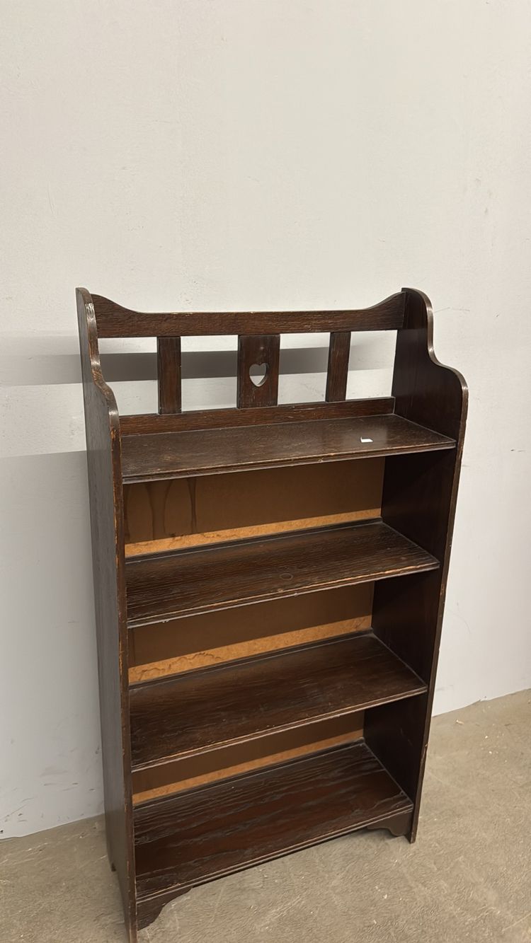 Étagère murale ancienne en chêne, XIXe siècle, Bristol Makers, 111 x 60 x 21 cm. Très belle.