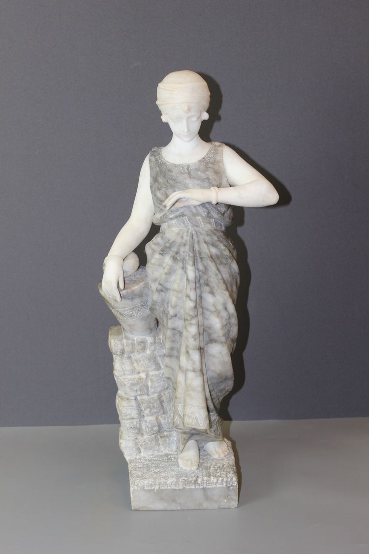 Scultura in alabastro, Donna con turbante di Corrini
