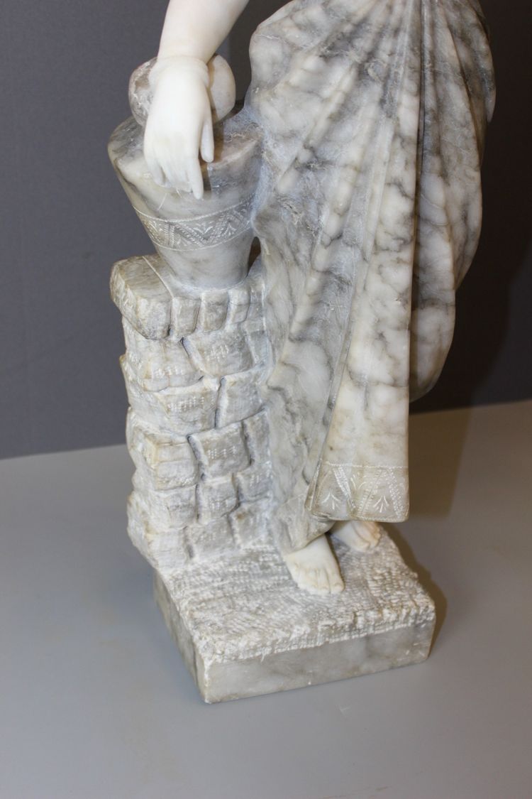 Scultura in alabastro, Donna con turbante di Corrini