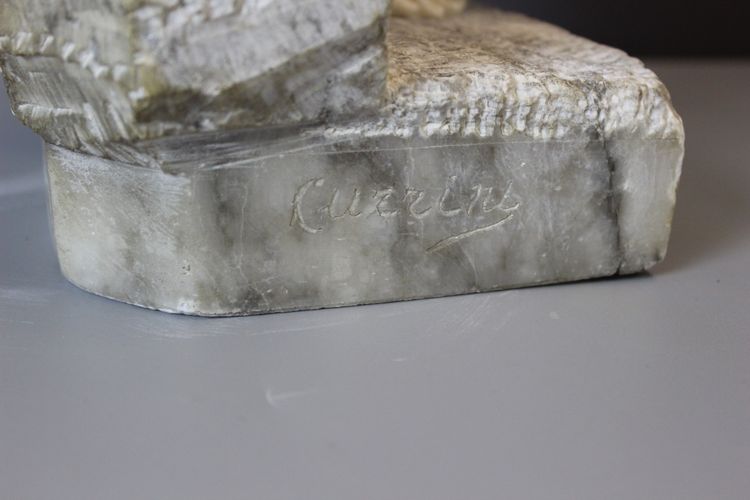 Scultura in alabastro, Donna con turbante di Corrini